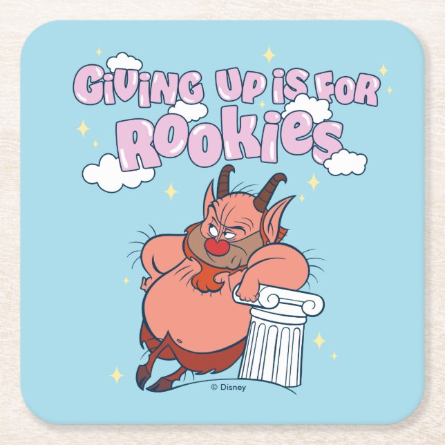 Phil - Giving Up is for Rookies Square Paper Coast Square Paper Coaster (Front)