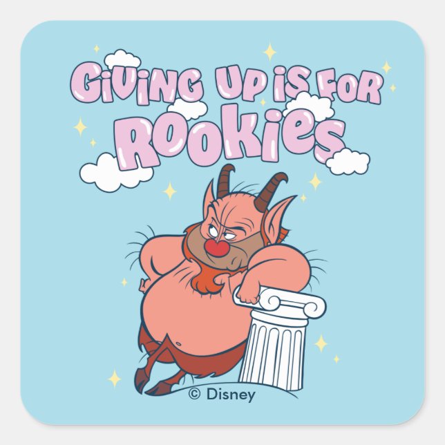 Phil - Giving Up is for Rookies Square Sticker (Front)