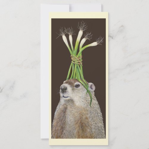 Phil the groundhog flat card