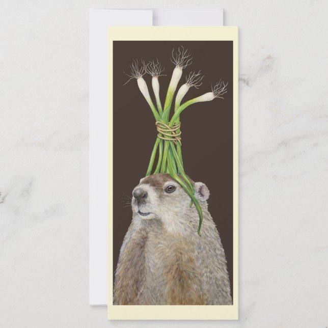 Phil the groundhog flat card (Front)