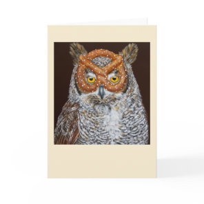 Phil the owl 5'' x 7'' Folded Greeting Card