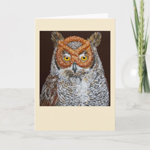 Phil the owl 5 x 7 Folded Greeting Card