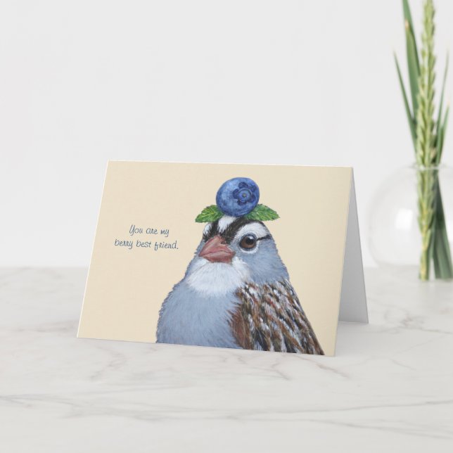 Phil the white crowned sparrow card (Front)