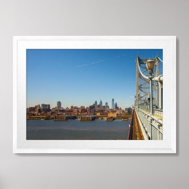 Philadelpha Waterfront Framed Art (Framed Front)