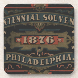 Philadelphia 1876 pennsylvania beverage coaster