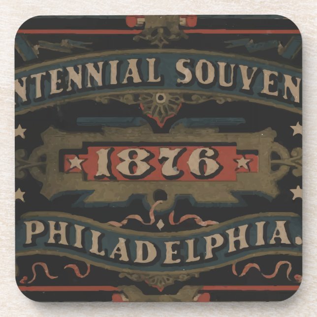 Philadelphia 1876 pennsylvania beverage coaster (Front)