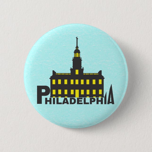 Philadelphia 1 button (Front)