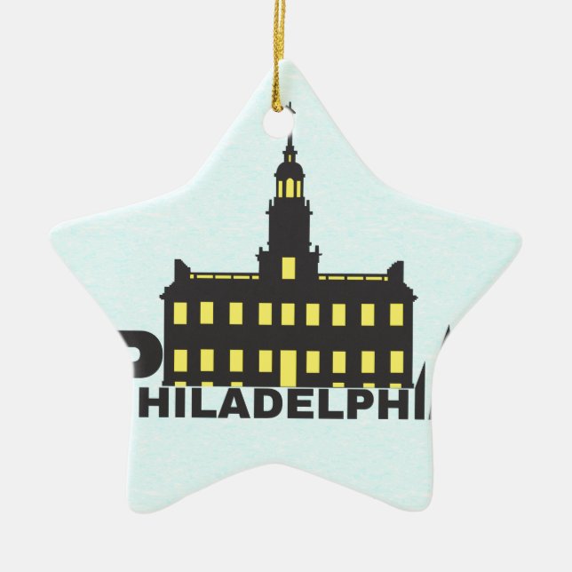Philadelphia 1 ceramic ornament (Front)