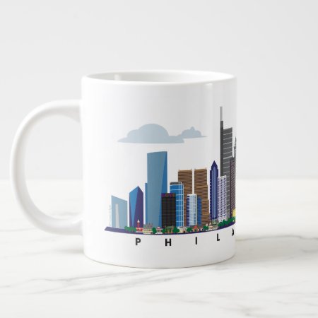 Philadelphia 2023 Panorama Giant Coffee Mug