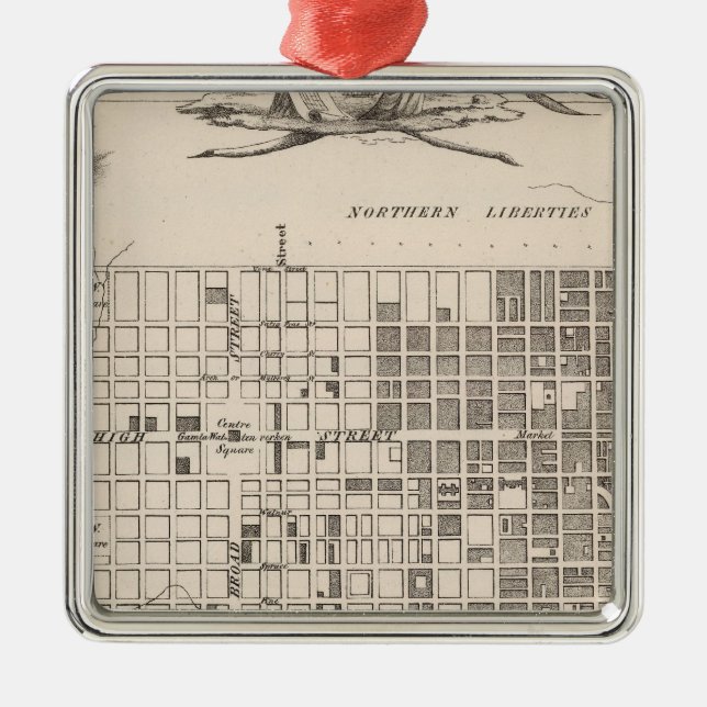 Philadelphia 6 metal ornament (Front)