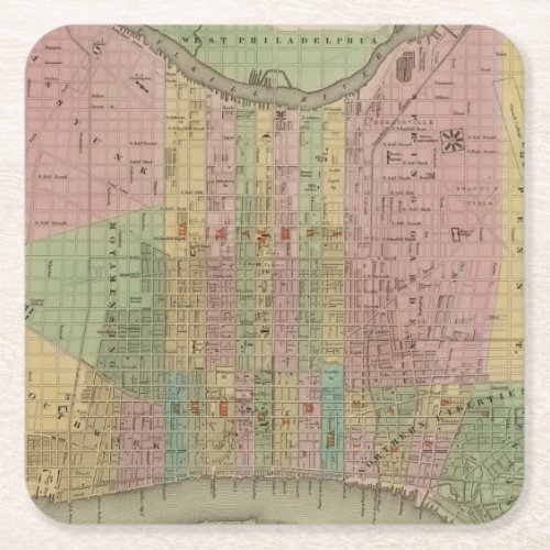 Philadelphia 6 square paper coaster