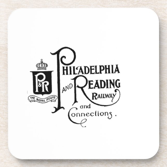 Philadelphia and Reading Railroad Logo      Beverage Coaster (Front)