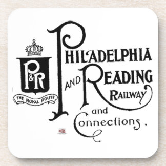 Philadelphia and Reading Railroad Logo         Beverage Coaster