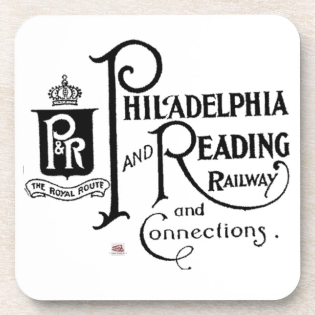 Philadelphia and Reading Railroad Logo         Beverage Coaster (Front)