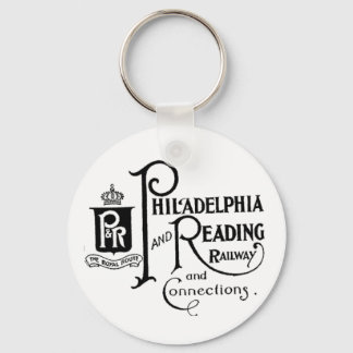 Philadelphia and Reading Railroad Logo Postage Keychain