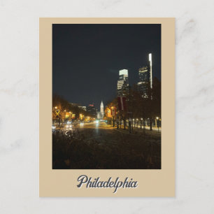 Philadelphia at Night Postcard