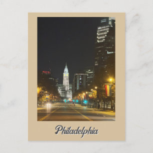 Philadelphia at Night Postcard