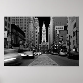 Philadelphia at Night Poster