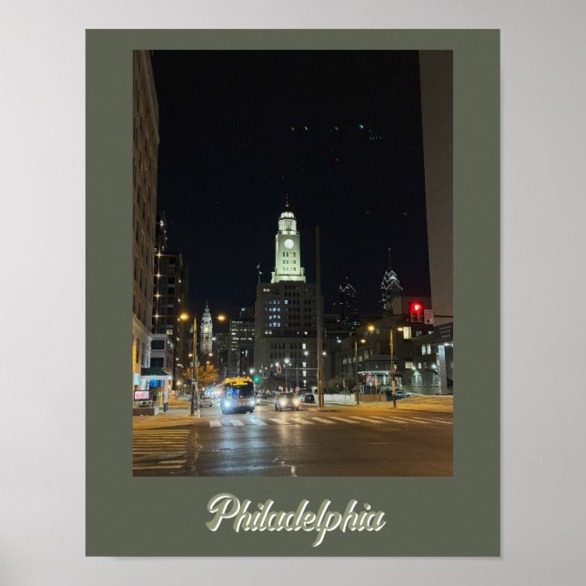Philadelphia at Night Poster (Front)