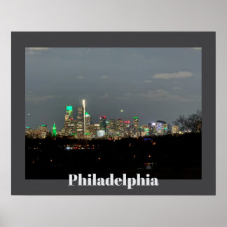 Philadelphia at Night Poster
