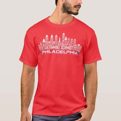 Philadelphia Baseball Legends Philadelphia Skyline T_Shirt