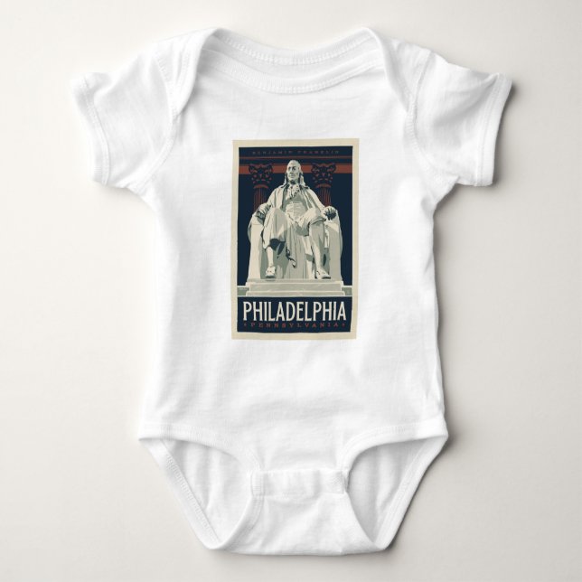 Philadelphia | Benjamin Franklin Institute Baby Bodysuit (Front)