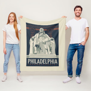 Philadelphia Benjamin Franklin Institute Fleece Blanket