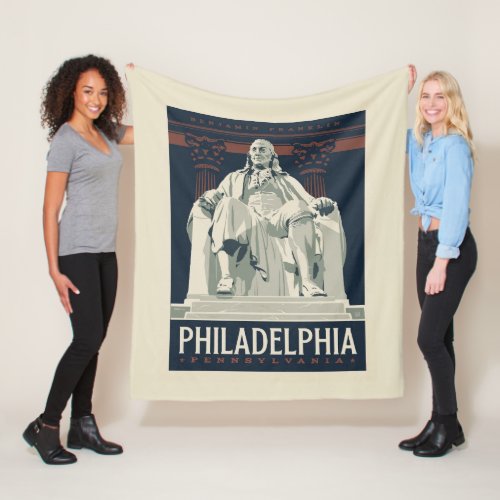 Philadelphia  Benjamin Franklin Institute Fleece Blanket