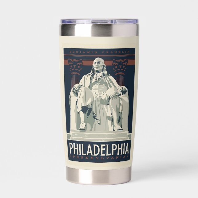 Philadelphia | Benjamin Franklin Institute Insulated Tumbler (Front)