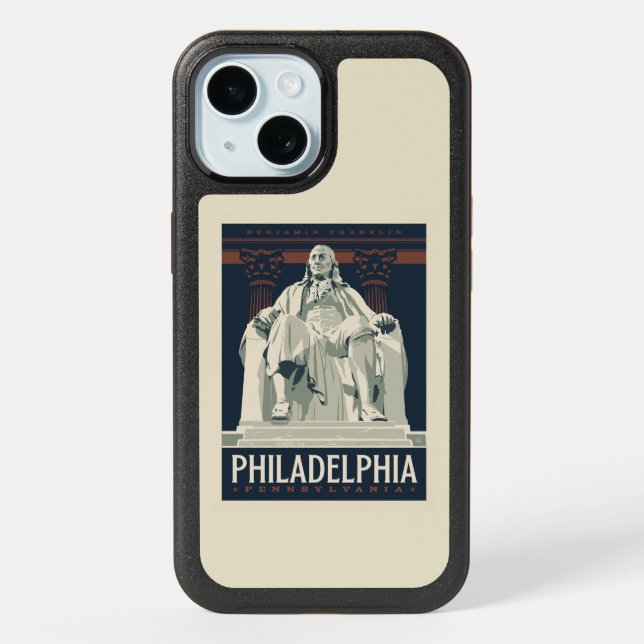 Philadelphia | Benjamin Franklin Institute iPhone 15 Case (Back)