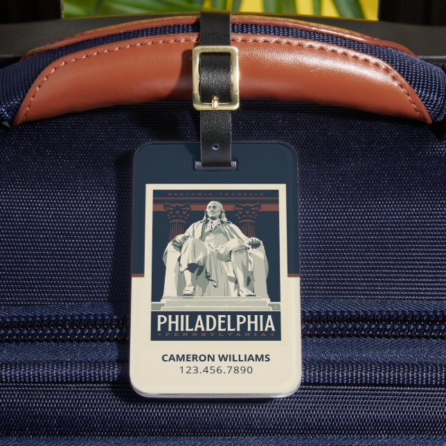 Philadelphia | Benjamin Franklin Institute Luggage Tag (Front Insitu 2)