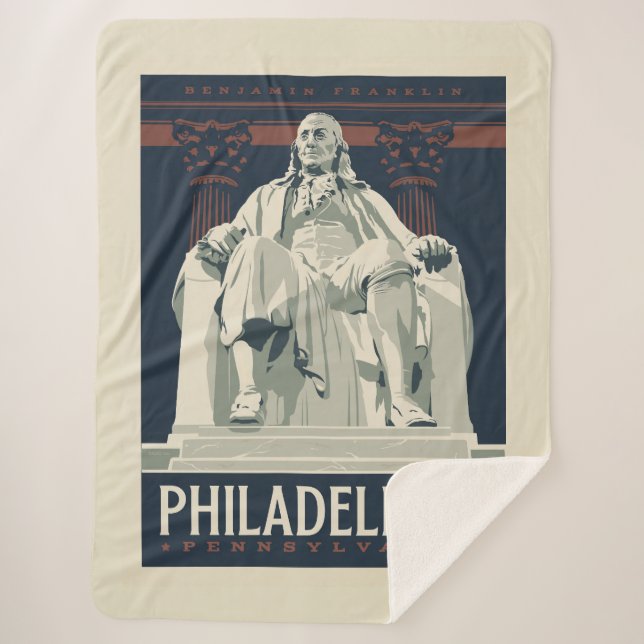 Philadelphia | Benjamin Franklin Institute Sherpa Blanket (Front)
