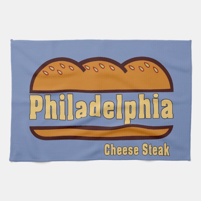 Philadelphia Cheese Steak design Kitchen Towel (Horizontal)