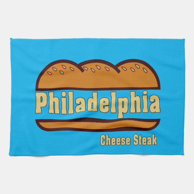 Philadelphia Cheese Steak design Kitchen Towel (Horizontal)