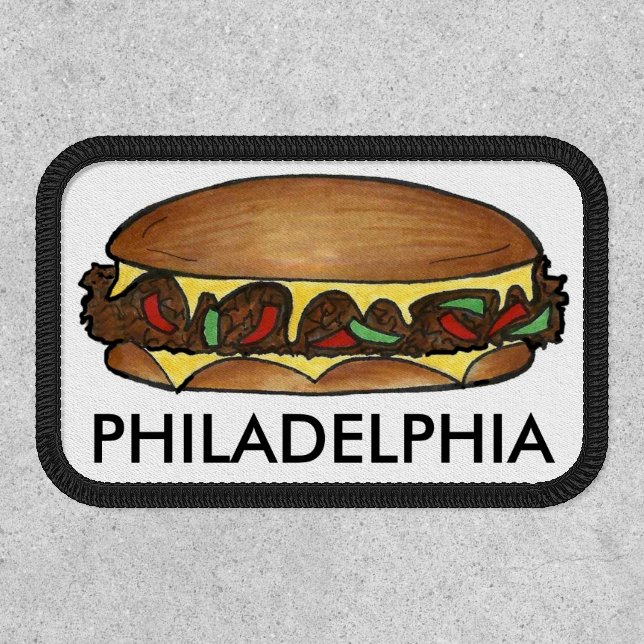 Philadelphia Cheese Steak Philly Cheesesteak Food Patch (Front)