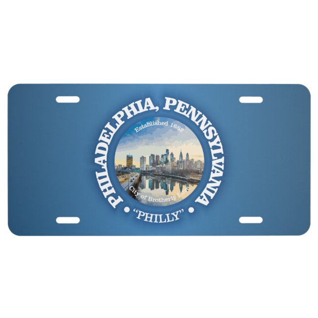 Philadelphia (cities) license plate (Front)