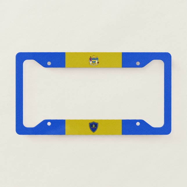 Philadelphia city flag License Plate Frame (Front)