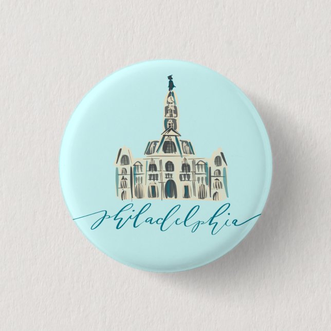 Philadelphia - City Hall Button (Front)