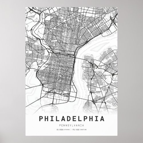Philadelphia City Map Poster