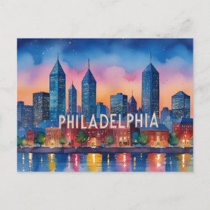 Philadelphia City Pennsylvania USA skyline Postcard