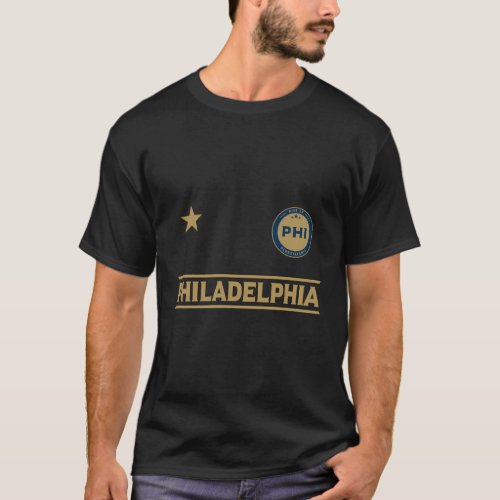 Philadelphia City Star Designer Badge T_Shirt