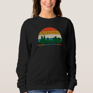 Philadelphia Cityscape Sunset West Philly Neighbor Sweatshirt