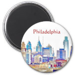 Philadelphia Color Sketch Magnet at Zazzle
