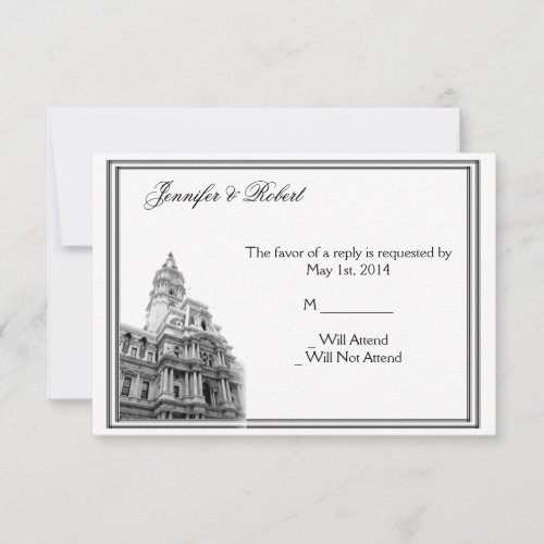 Philadelphia Destination Wedding Response Card