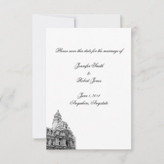 Philadelphia Destination Wedding Save the Date