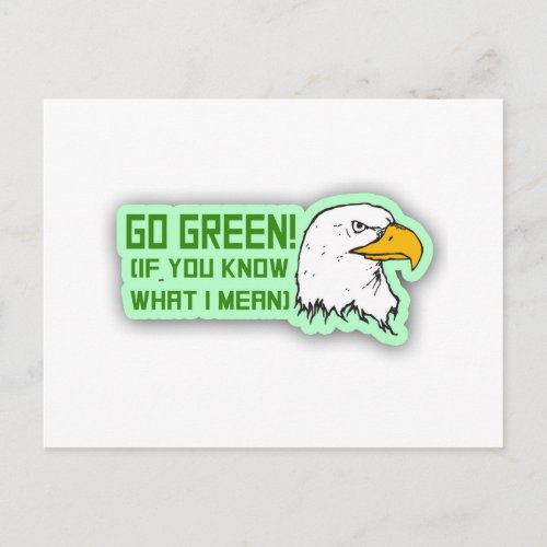 Philadelphia Eagles Go Green Postcard