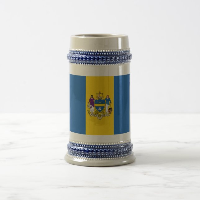 Philadelphia Flag Beer Stein (Center)