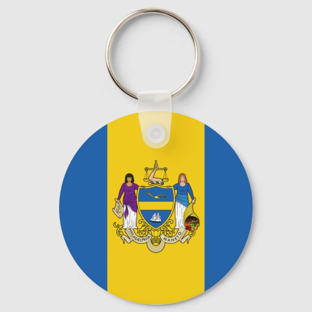 Philadelphia Flag Keychain (Front)