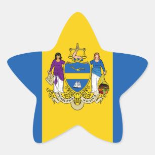 Philadelphia Flag Star Sticker