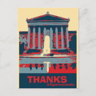 Philadelphia in Red and Blue, Postcard